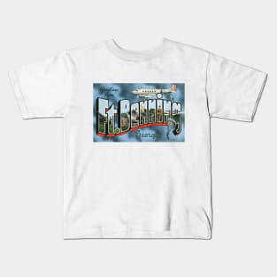 Greetings from Ft. Benning, Georgia - Vintage Large Letter Postcard Kids T-Shirt